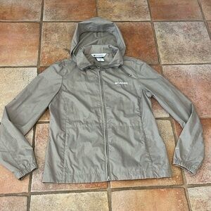 Columbia, hooded, windbreaker jacket, size medium